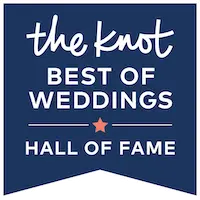 The Knot Best of Weddings Hall of Fame logo