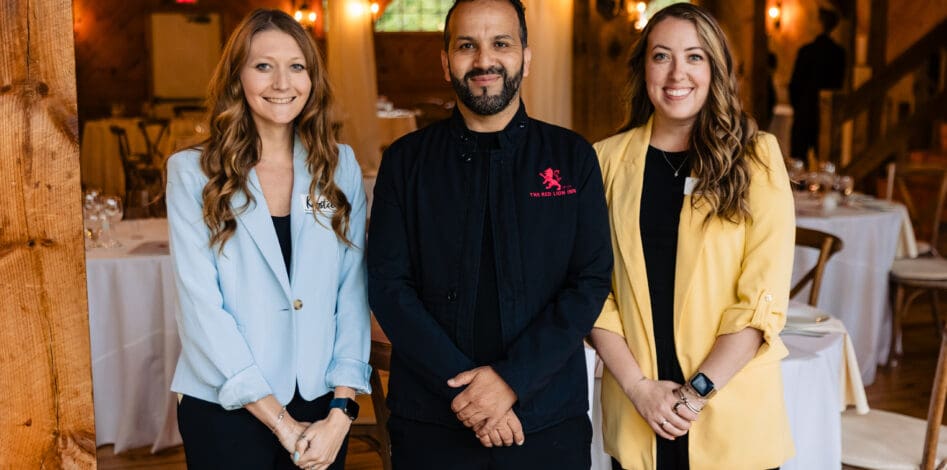 Pictured left to right: Krystel Enko - Senior Production Manager, Taoufik Hafid - Event and Banquet Manager, Samantha Loonie - Event Producer